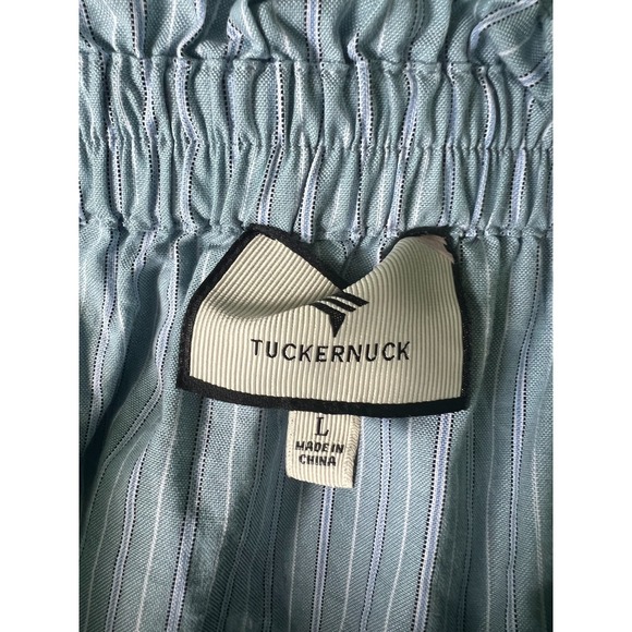 TUCKERNUCK Slate Blue Stripe Prado Pull On Stripe Maxi Skirt Size L - Picture 3 of 4